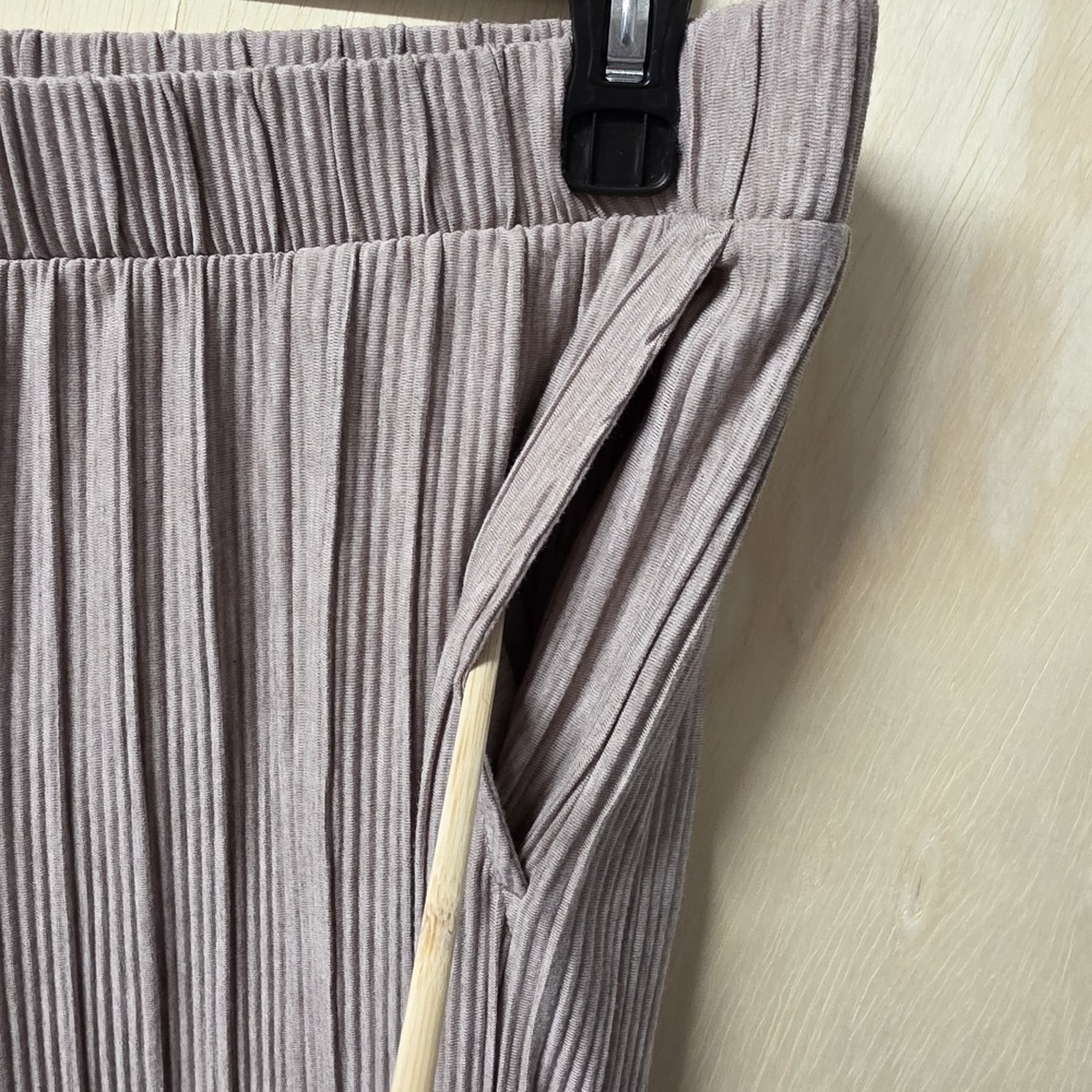 Pure Jill Elements Pleated Wide Leg Pants Womens L Pink Pull On Lounge - Picture 8 of 16